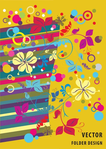 Design em fundo floral —  Vetores de Stock