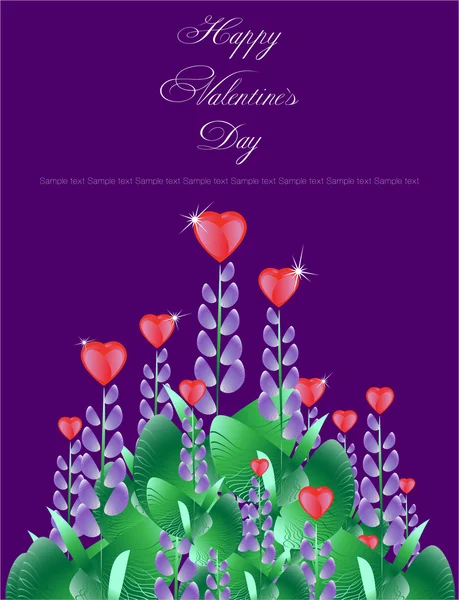 Feliz día de San Valentín Tarjeta de felicitación. — Vector de stock