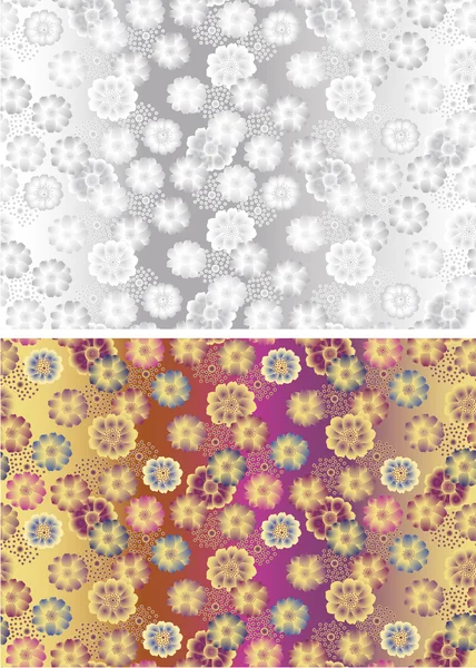 Fleurs motif sans couture — Image vectorielle