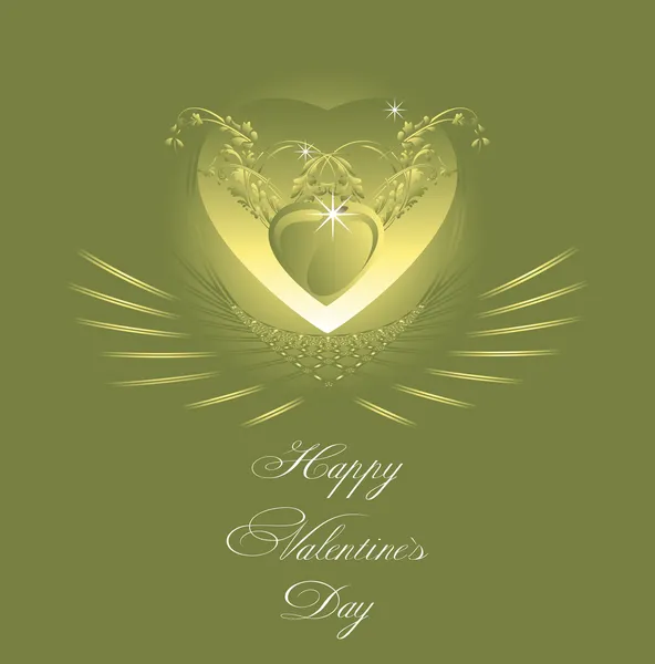 Tarjeta de felicitación del Día de San Valentín . — Vector de stock