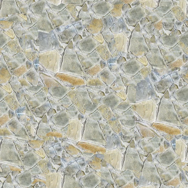 Wall background with grey and yellow stones. — Stock Photo, Image