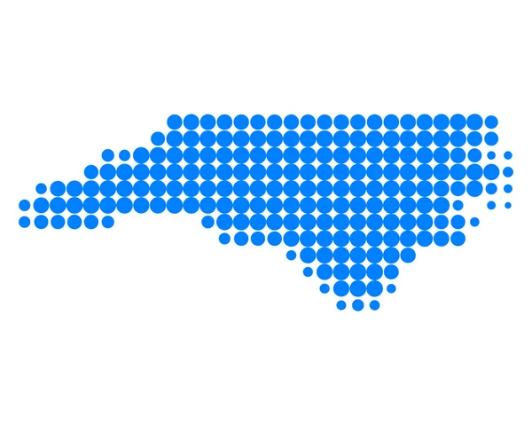 La carte de Caroline du Nord — Image vectorielle