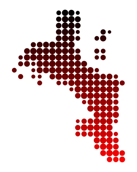 La mappa di Mahe — Vettoriale Stock