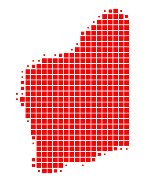 Mapa da Austrália Ocidental — Vetor de Stock