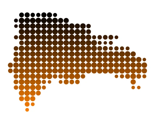 Mappa della Repubblica Dominicana — Vettoriale Stock