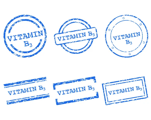 Timbres de vitamine B3 — Image vectorielle