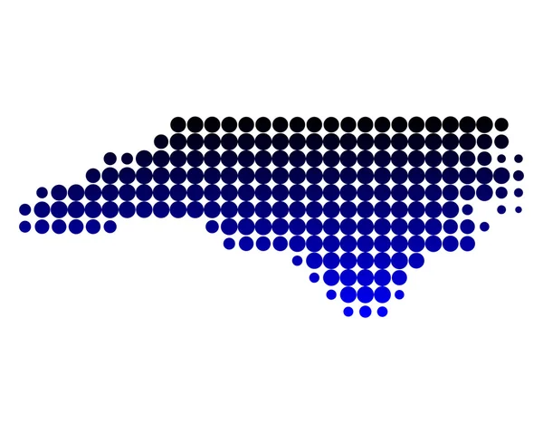 Mapa online de Carolina del Norte — Archivo Imágenes Vectoriales