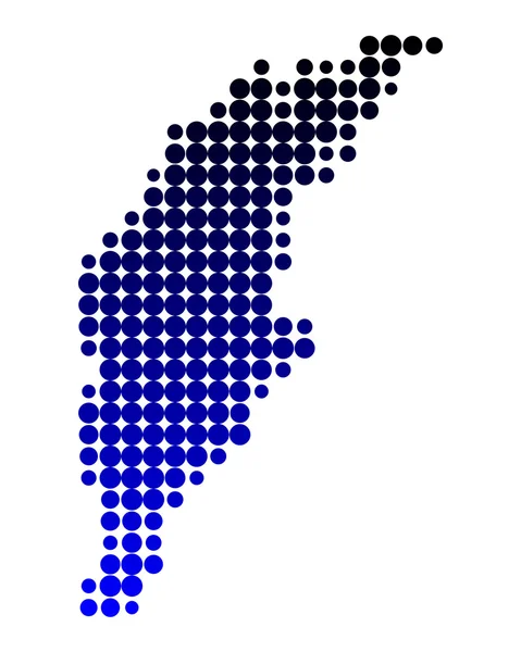 Mapa Gotlandu — Stockový vektor