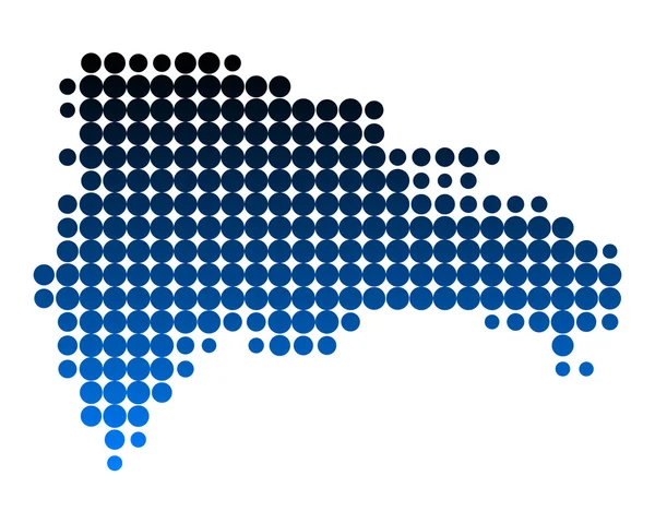 O mapa de República Dominicana —  Vetores de Stock