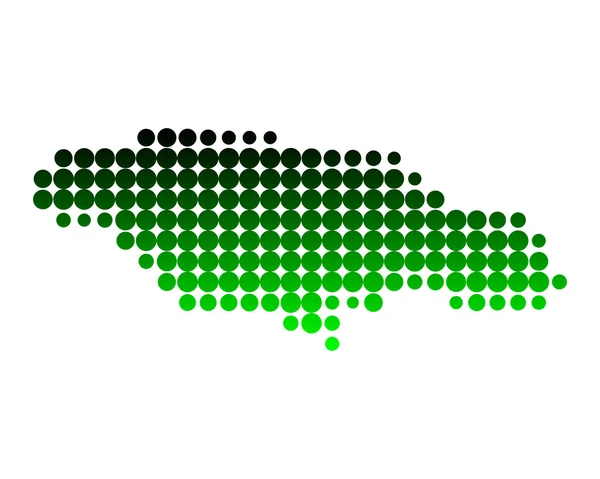 O mapa de Jamaica —  Vetores de Stock