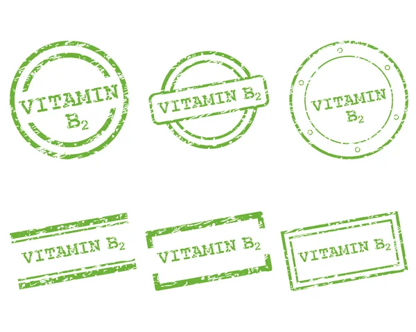 Vitamin B2 stamps — Stock Vector