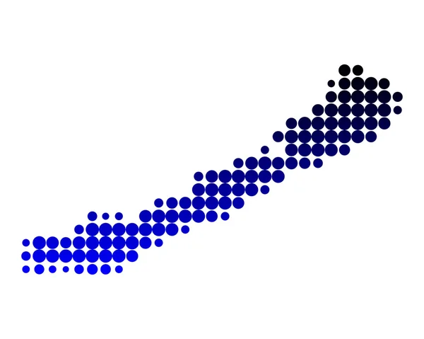 バラトン湖の地図 — ストックベクタ