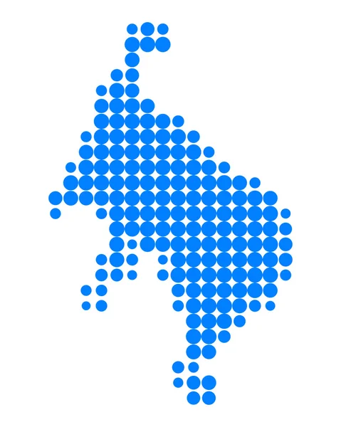 ミューリッツ湖の地図 — ストックベクタ