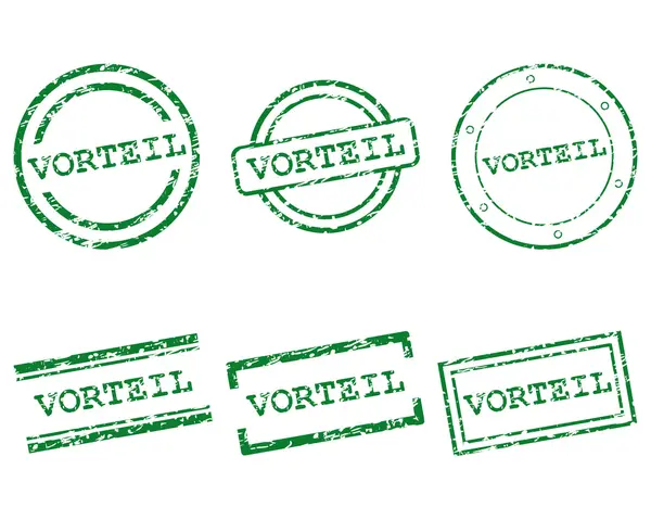 Vorteil stempels — Stockvector