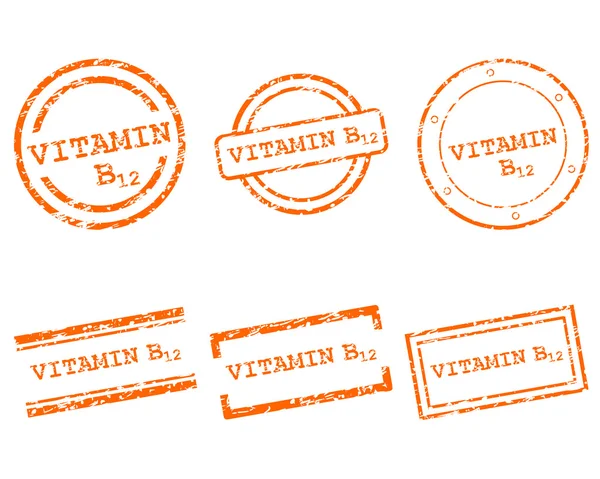 B12 vitamini pullar — Stok Vektör