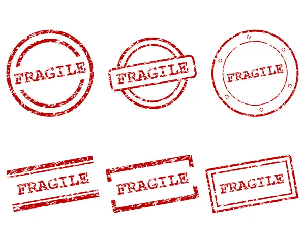 Fragile stamps — Stock Vector
