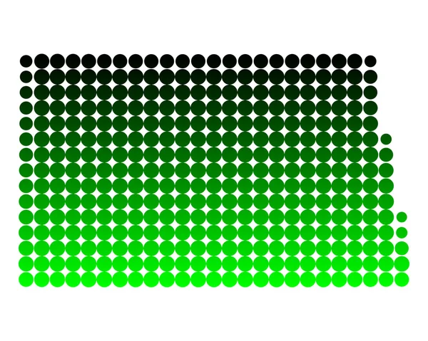 Mapa Północnej Dakoty — Wektor stockowy