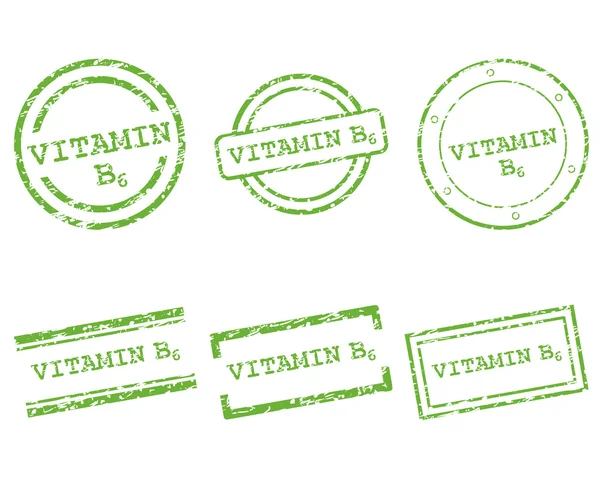 Vitamine b6 stempels — Stockvector