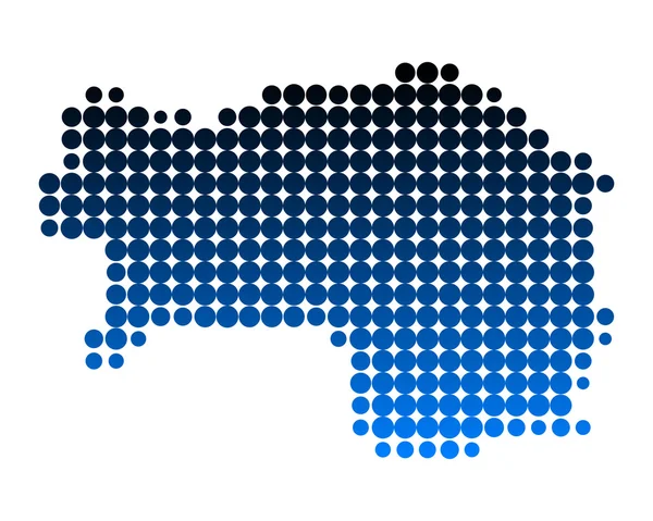 Mapa de styria — Vector de stock