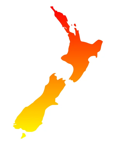 La carte de Nouvelle-Zélande — Image vectorielle