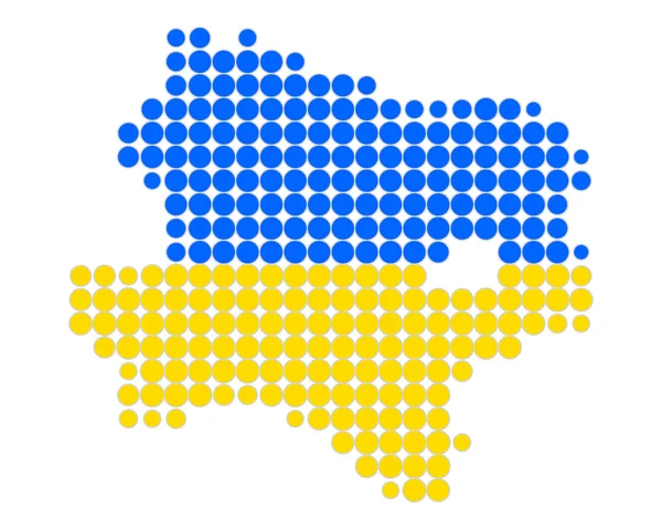 Mapa i flaga Dolnej Austrii — Wektor stockowy