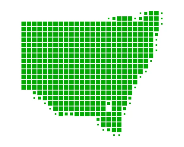 Mapa da Nova Gales do Sul — Vetor de Stock