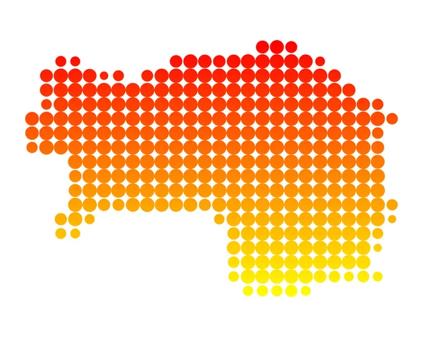 La mappa di styria — Vettoriale Stock