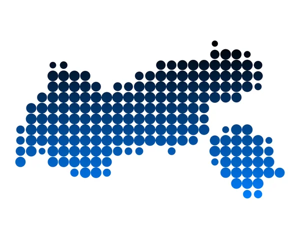 Mapa online de Tirol — Vector de stock