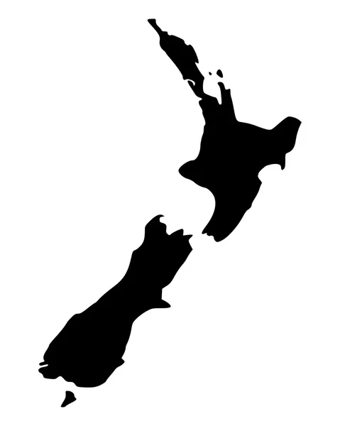 Új-Zéland térképe — Stock Vector