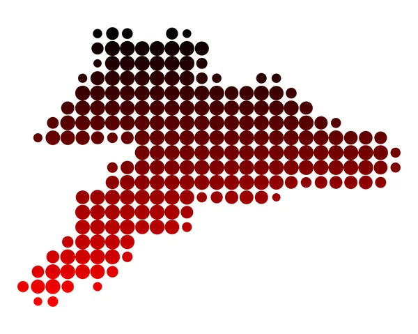 La mappa di Giura — Vettoriale Stock