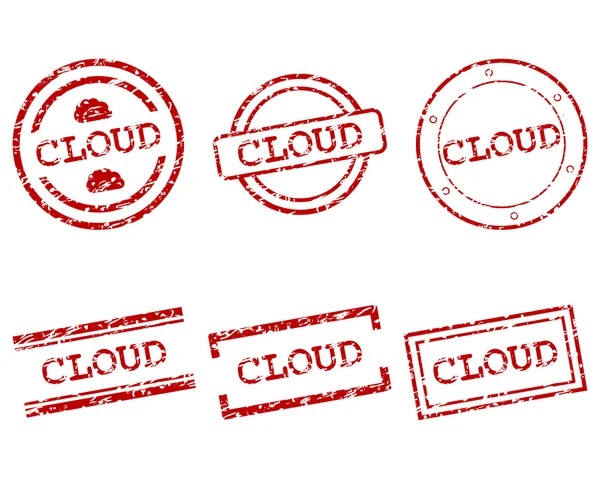 Σύννεφο γραμματόσημα — Διανυσματικό Αρχείο
