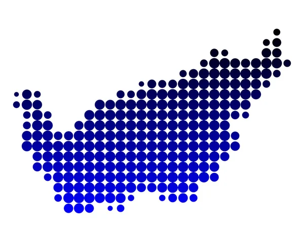 El mapa de Valais — Vector de stock