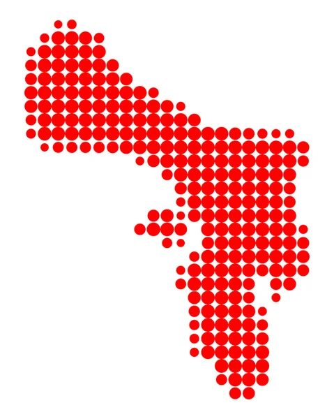 La carte de Bonaire — Image vectorielle