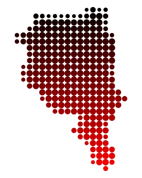 La mappa di Ticino — Vettoriale Stock