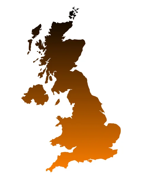 Mapa Spojeného království — Stockový vektor