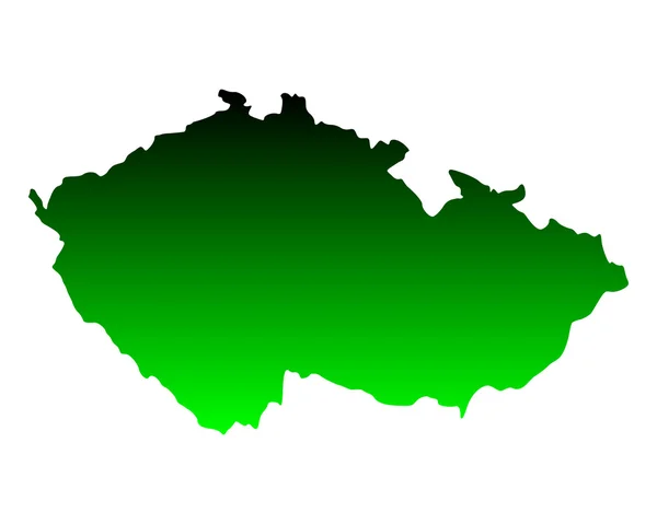 La mappa di Repubblica Ceca — Vettoriale Stock