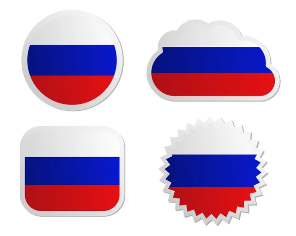 Russie étiquettes drapeau — Image vectorielle