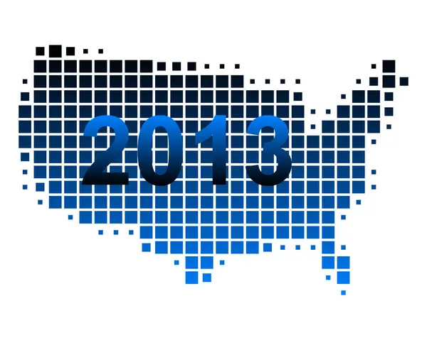 アメリカ 2013年の地図 — ストックベクタ