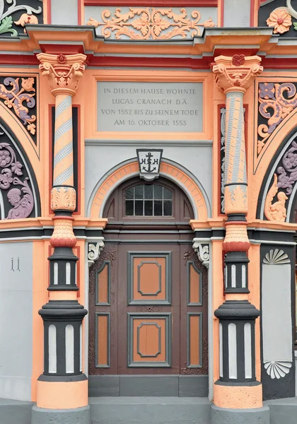 Portal des Kranach-Hauses in Weimar — Stockfoto