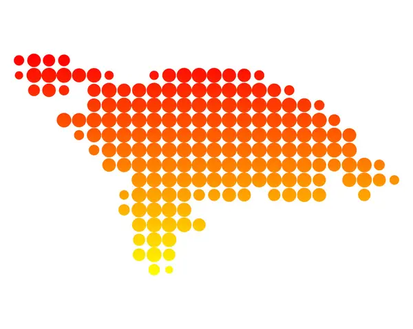 El mapa de Thurgau — Vector de stock