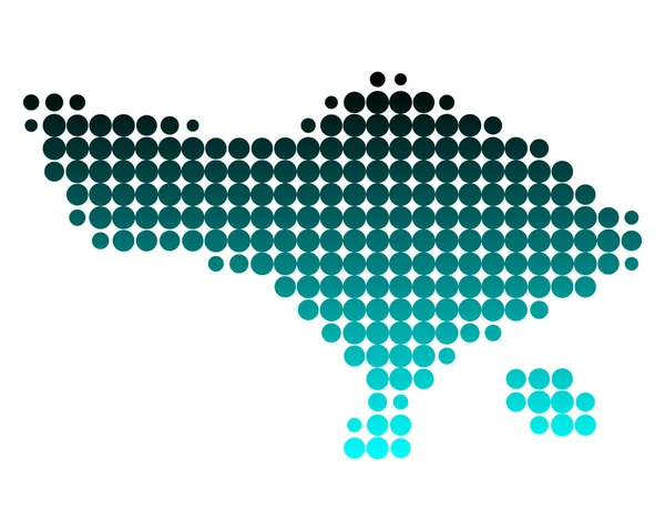 バリ島の地図 — ストックベクタ