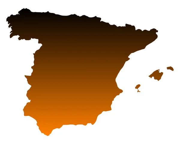 Karte von Spanien — Stockvektor