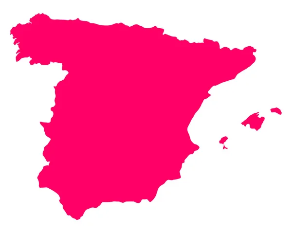 Χάρτης της Ισπανίας — Διανυσματικό Αρχείο