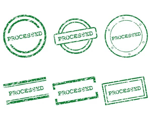 Processed stamps — Stock Vector