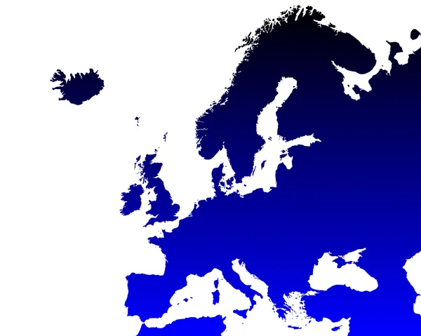 Szczegółowa mapa Europy — Wektor stockowy