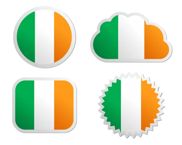 Etichette bandiera Irlanda — Vettoriale Stock