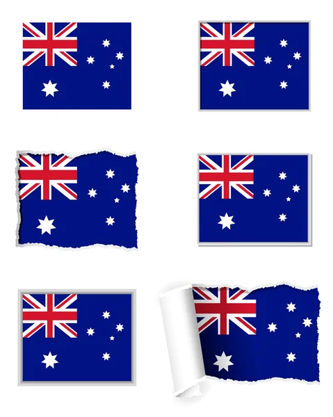 Ensemble drapeau Australie — Image vectorielle