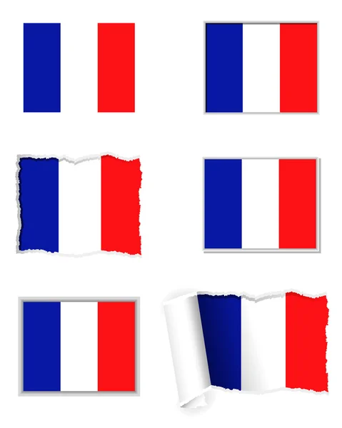 Jeu de drapeau france — Image vectorielle