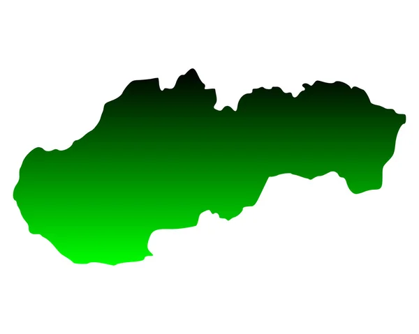 Karte der Slowakei — Stockvektor