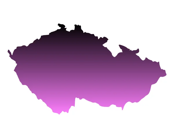 O mapa de República Checa — Vetor de Stock